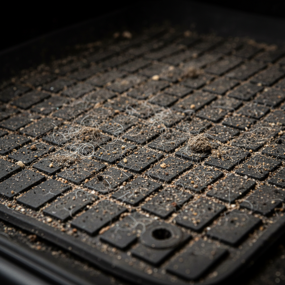 Before - Dirty Car Floor Mat